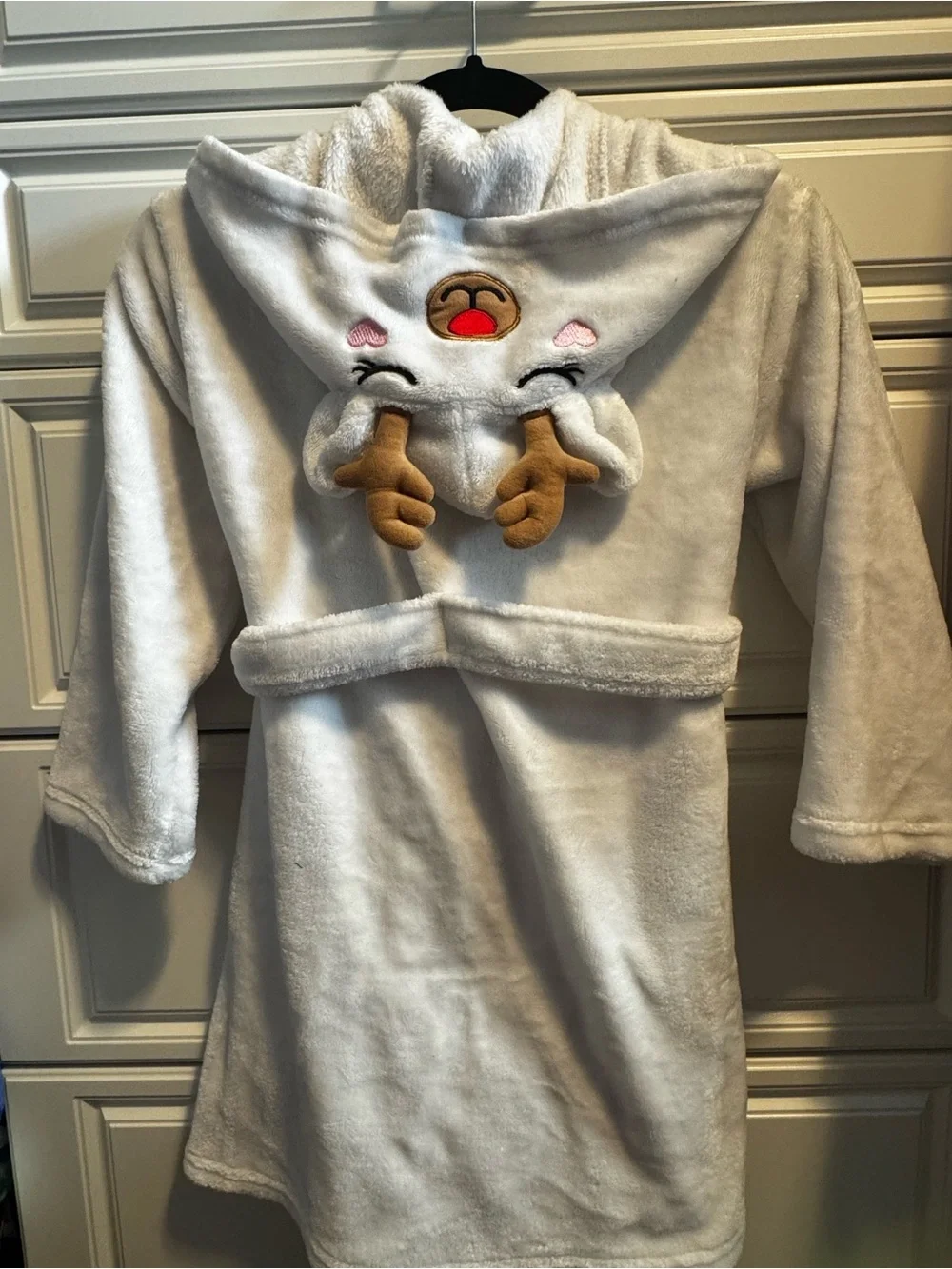 American Girl Plush Hooded Bathrobe in White